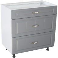 Corp inferior 80 cu 3 sertare metalice greutate Zebra MDF gri dungi Corp inferior 80 cu 3 sertare metalice greutate Zebra MDF gri dungi